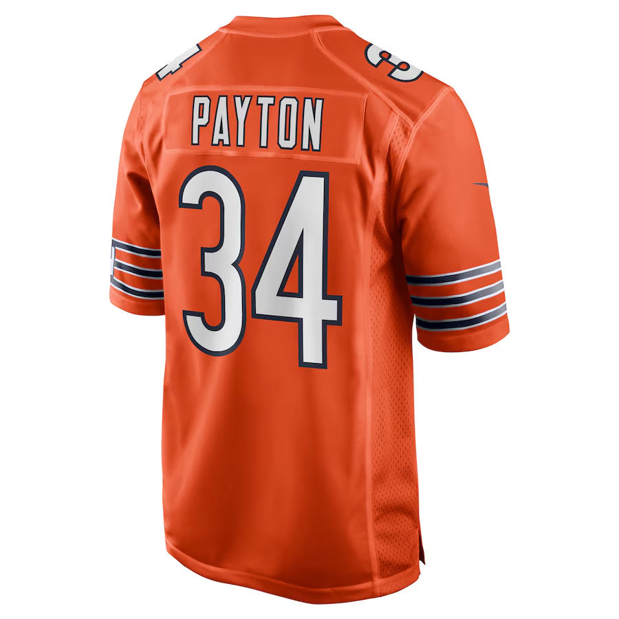Fenge C.Bears #34 Walter Payton Player Orange Alternate Game Stitched Jerseys