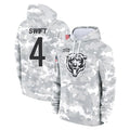 Fenge C.Bears #4 D'Andre Swift Player Arctic Camo Salute to Service Pullover Hoodies Limited Stitched Jerseys