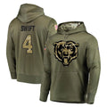 Fenge C.Bears #4 D'Andre Swift Player Olive Salute to Service Pullover Hoodies Home Game Stitched Jerseys