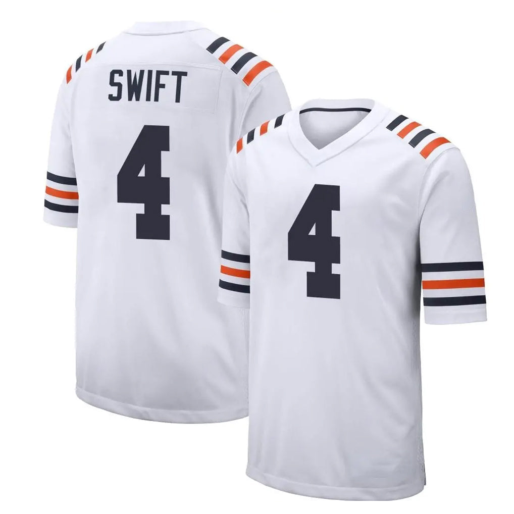 Fenge C.Bears #4 D'Andre Swift Player White Classic Home Game Stitched Jerseys