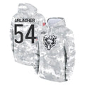 Fenge C.Bears #54 Brian Urlacher Player Arctic Camo Salute to Service Pullover Hoodies Limited Stitched Jerseys
