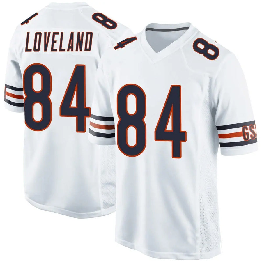 Fenge C.Bears #84 Colston Loveland Player Whtie Home Game Stitched Jerseys