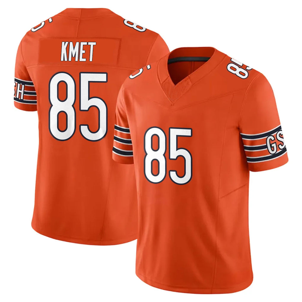 Fenge C.Bears #85 Cole Kmet Player Orange Vapor F.U.S.E. Limited Home Game Stitched Jerseys