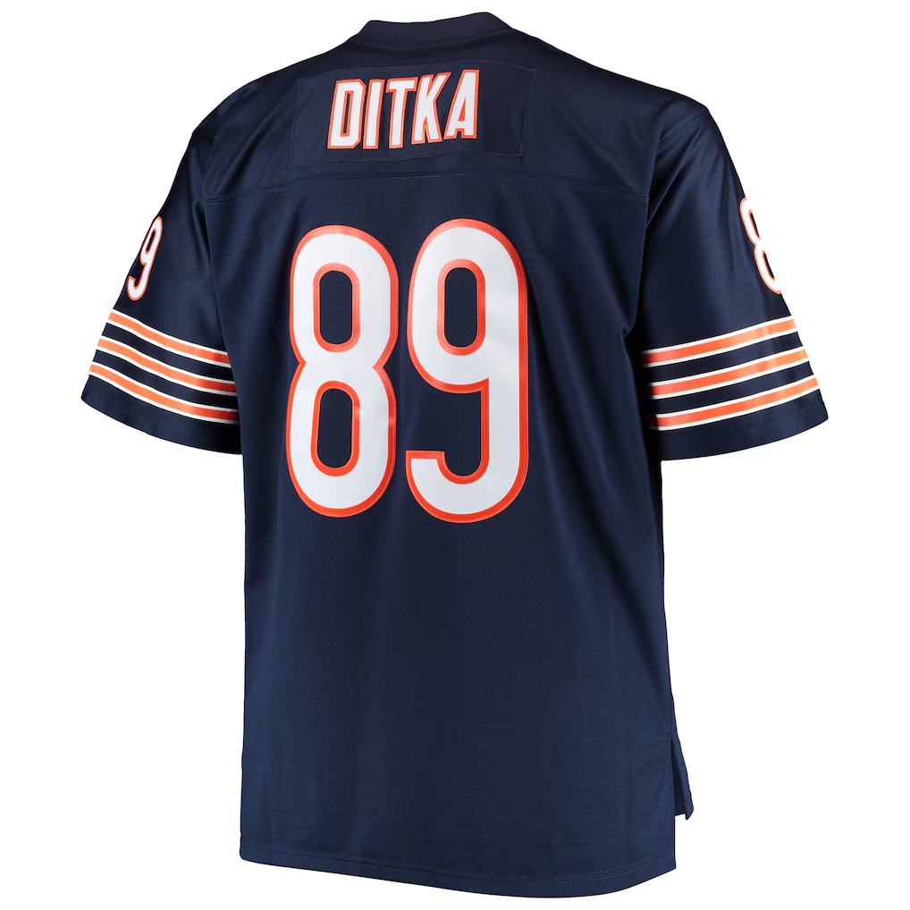 Fenge C.Bears #89 Mike Ditka Mitchell & Ness Navy Big & Tall 1966 Retired Player Replica Jersey