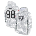 Fenge C.Bears #98 Montez Sweat Player Arctic Camo Salute to Service Pullover Hoodies Limited Stitched Jerseys