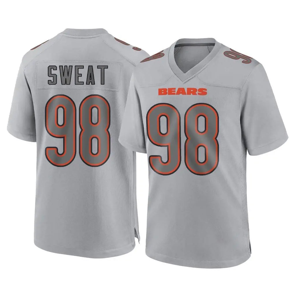 Fenge C.Bears #98 Montez Sweat Player Gray Atmosphere Fashion Game Stitched Jerseys