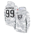 Fenge C.Bears #99 Gervon Dexter Sr. Player Arctic Camo Salute to Service Pullover Hoodies Limited Stitched Jerseys