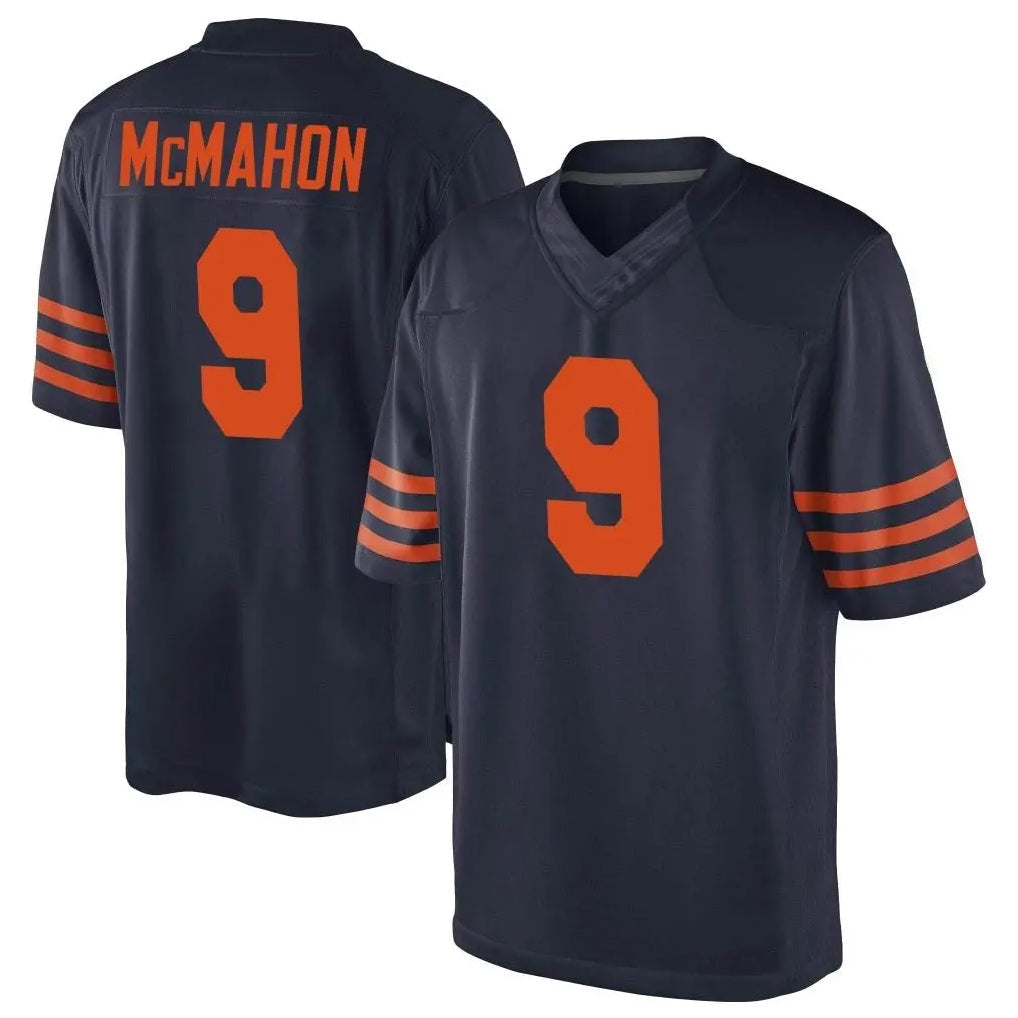 Fenge C.Bears #9 Jim McMahon Player Navy Blue Alternate Game Stitched Jerseys