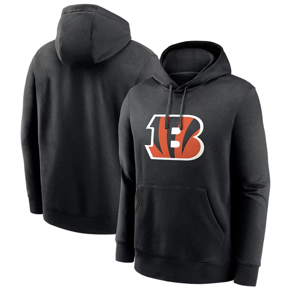 Fenge C.Bengals Black Long Sleeve Hoodie Blank Player Stitched Jerseys