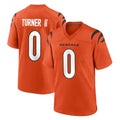 Fenge C.Bengals #0 DJ Turner II Player Orange Home Game Stitched Jerseys