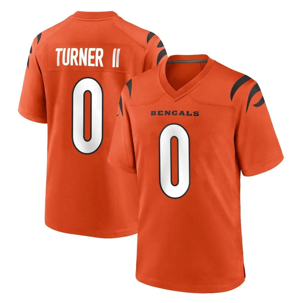 Fenge C.Bengals #0 DJ Turner II Player Orange Home Game Stitched Jerseys