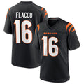 Fenge C.Bengals #16 Joe Flacco Player Black Home Game Stitched Jerseys