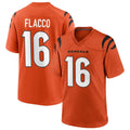 Fenge C.Bengals #16 Joe Flacco Player Orange Home Game Stitched Jerseys