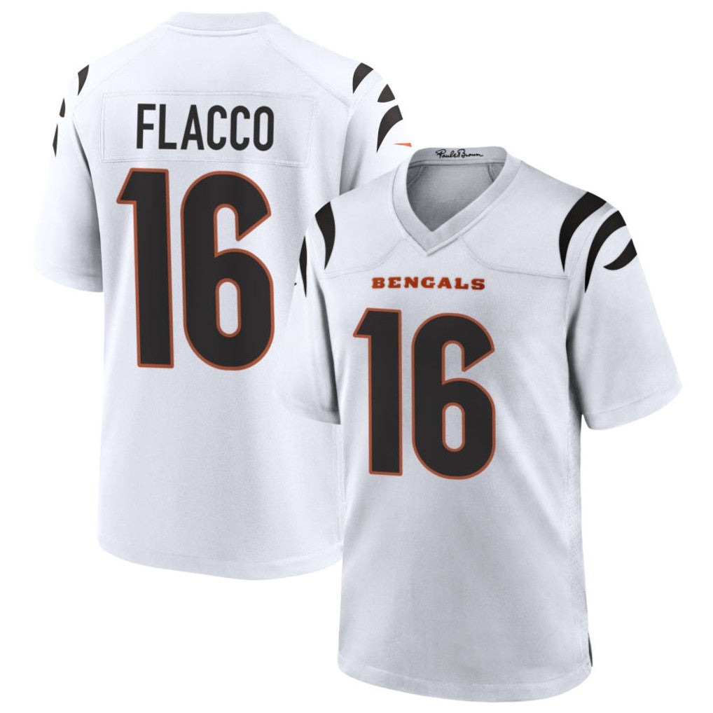 Fenge C.Bengals #16 Joe Flacco Player White Home Game Stitched Jerseys