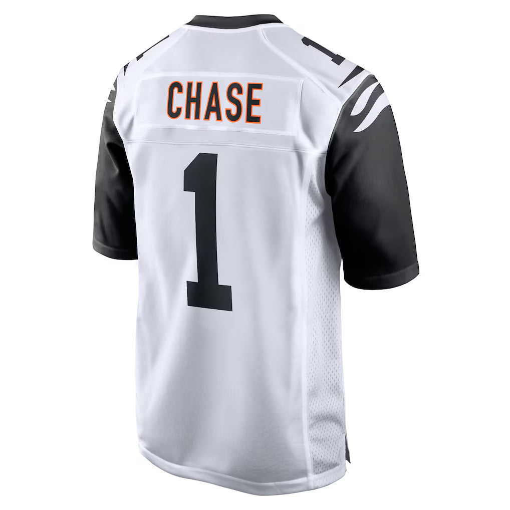 Fenge C.Bengals #1 Ja'Marr Chase Player White Alternate Home Game Stitched Jerseys