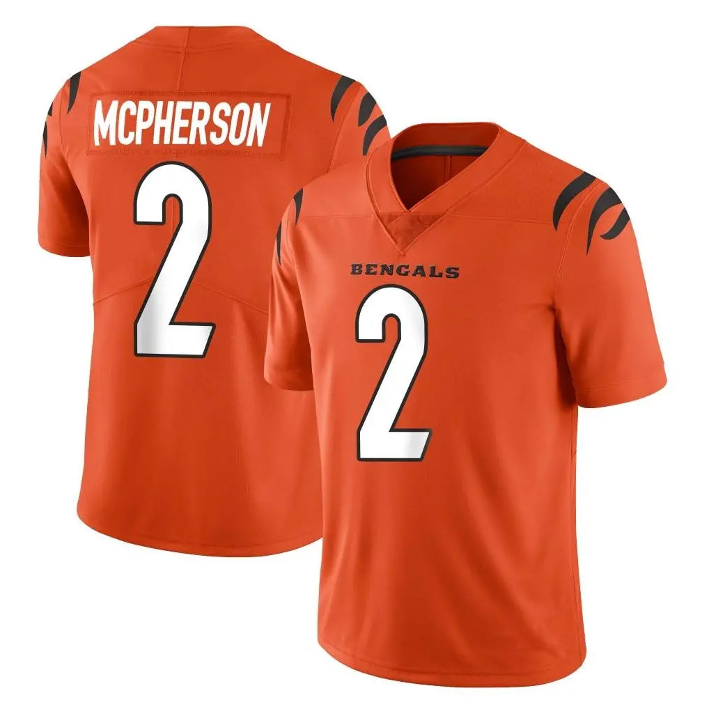 Fenge C.Bengals #2 Evan McPherson Player Orange Vapor Untouchable Limited Home Game Stitched Jerseys