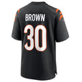Fenge C.Bengals #30 Chase Brown Black Team Game Jersey American Stitched Jersey