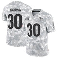 Fenge C.Bengals #30 Chase Brown Player Arctic Camo Salute to Service Limited Stitched Jerseys