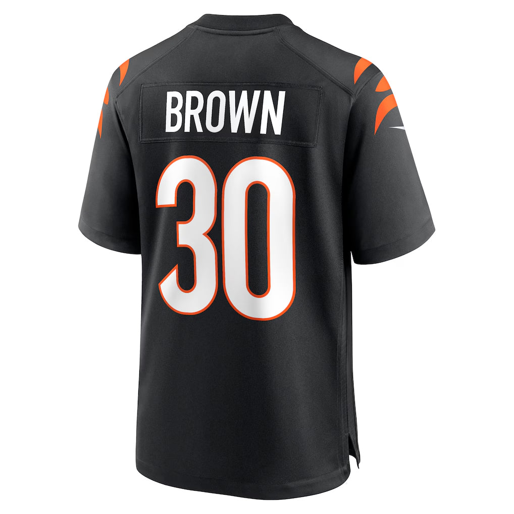 Fenge C.Bengals #30 Chase Brown Player Black Home Game  Stitched Jerseys