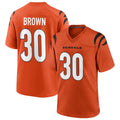 Fenge C.Bengals #30 Chase Brown Player Oramge Home Game Stitched Jerseys