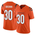 Fenge C.Bengals #30 Chase Brown Player Orange Vapor F.U.S.E. Limited Home Game Stitched Jerseys