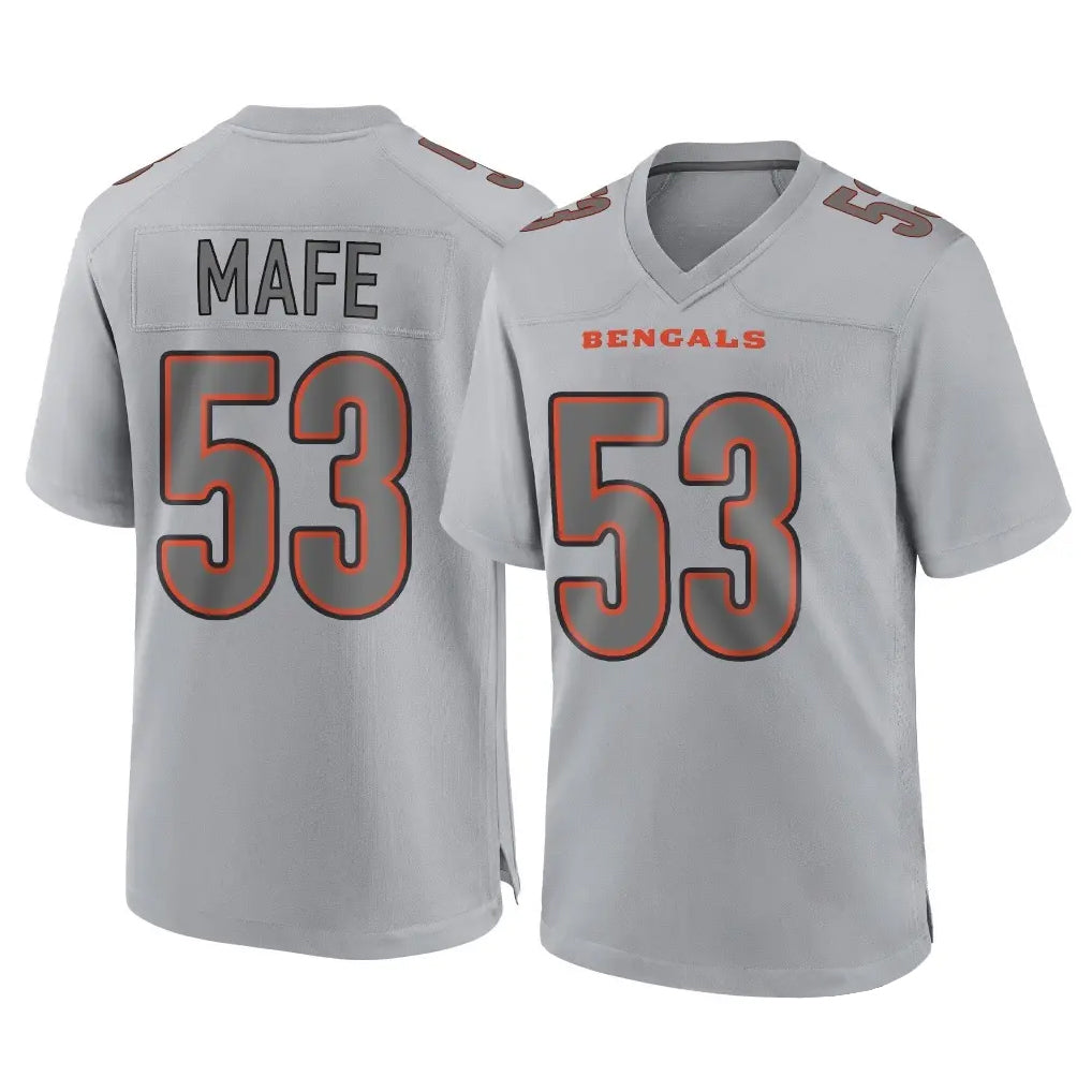 Fenge C.Bengals #53 Boye Mafe Player Gray Atmosphere Fashion Game Stitched Jerseys