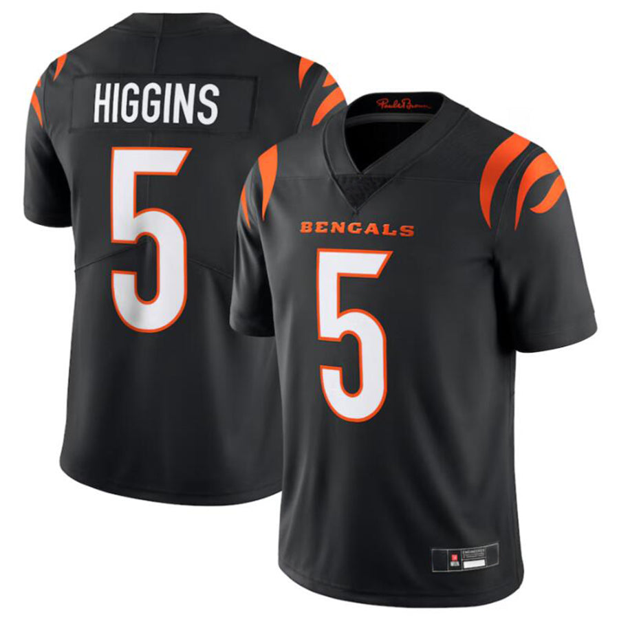 Fenge C.Bengals #5 Tee Higgins Black Vapor Untouchable Limited Jersey American Stitched  Jerseys