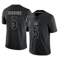 Fenge C.Bengals #5 Tee Higgins Player Black Reflective Limited Game Stitched Jerseys