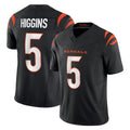Fenge C.Bengals #5 Tee Higgins Player Black Vapor F.U.S.E. Limited Home Game Stitched Jerseys