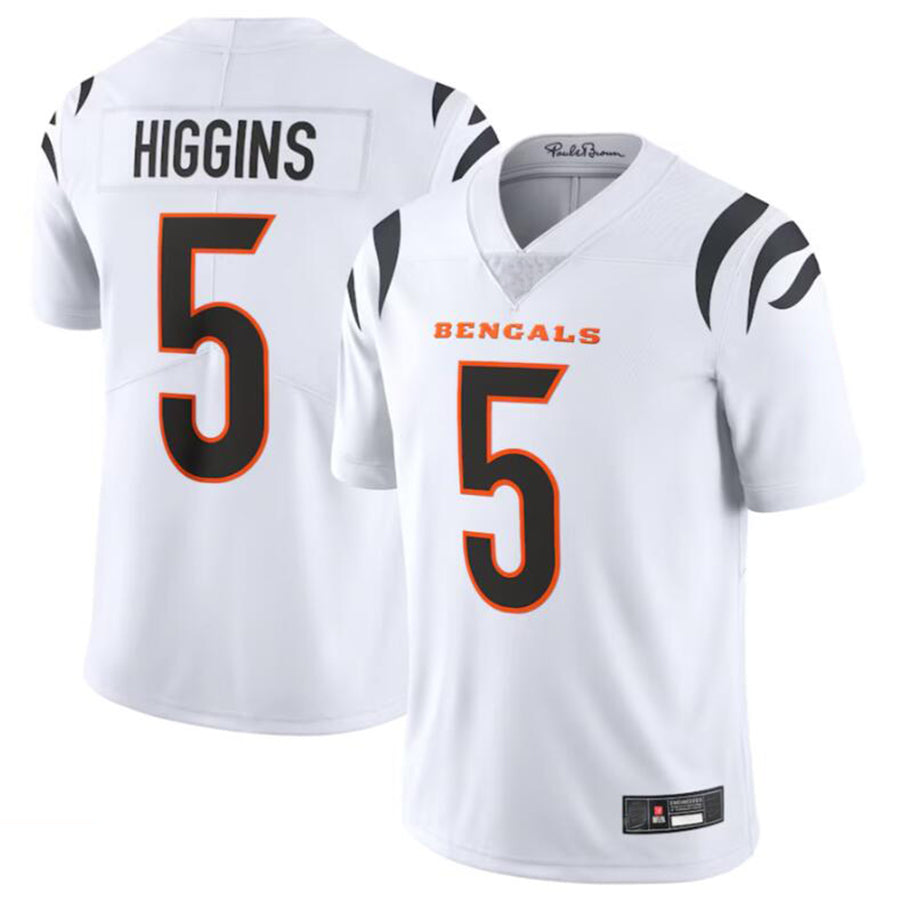 Fenge C.Bengals #5 Tee Higgins White Vapor Untouchable Limited Jersey American Stitched Jerseys