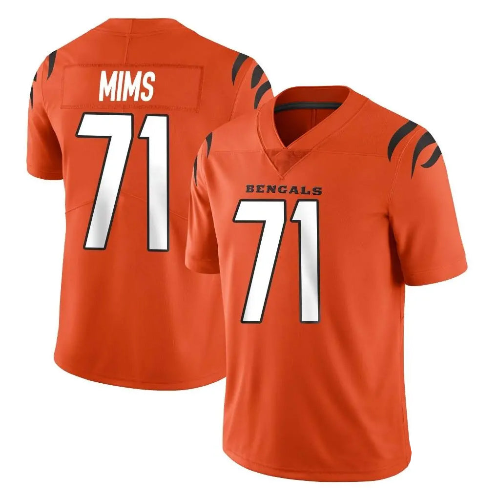 Fenge C.Bengals #71 Amarius Mims Player Orange Vapor Untouchable Limited Home Game Stitched Jerseys