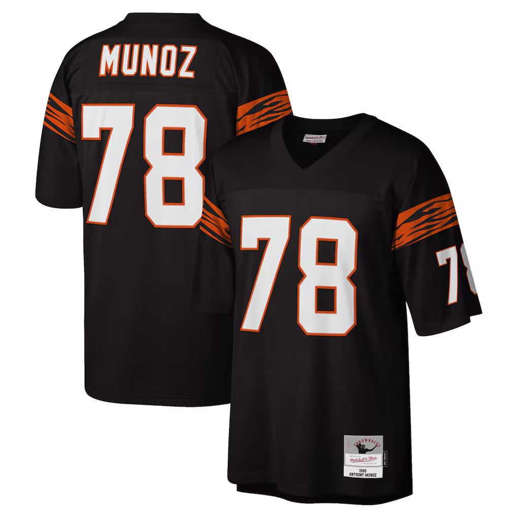 Fenge C.Bengals #78 Anthony Mu?oz Player Black Mitchell & Ness Legacy Replica Stitched Jerseys