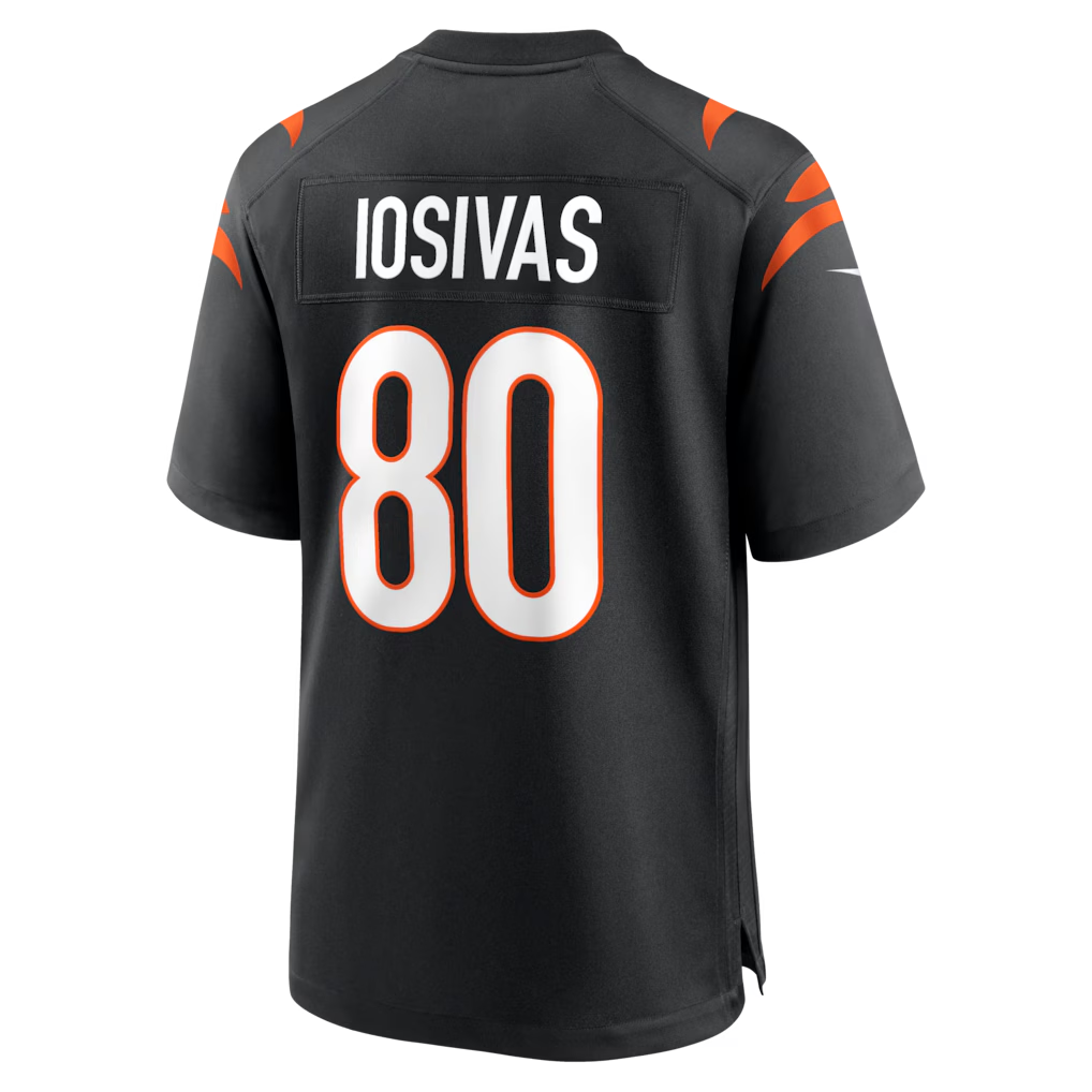 Fenge C.Bengals #80 Andrei Iosivas Black Team Game Stitched Jerseys