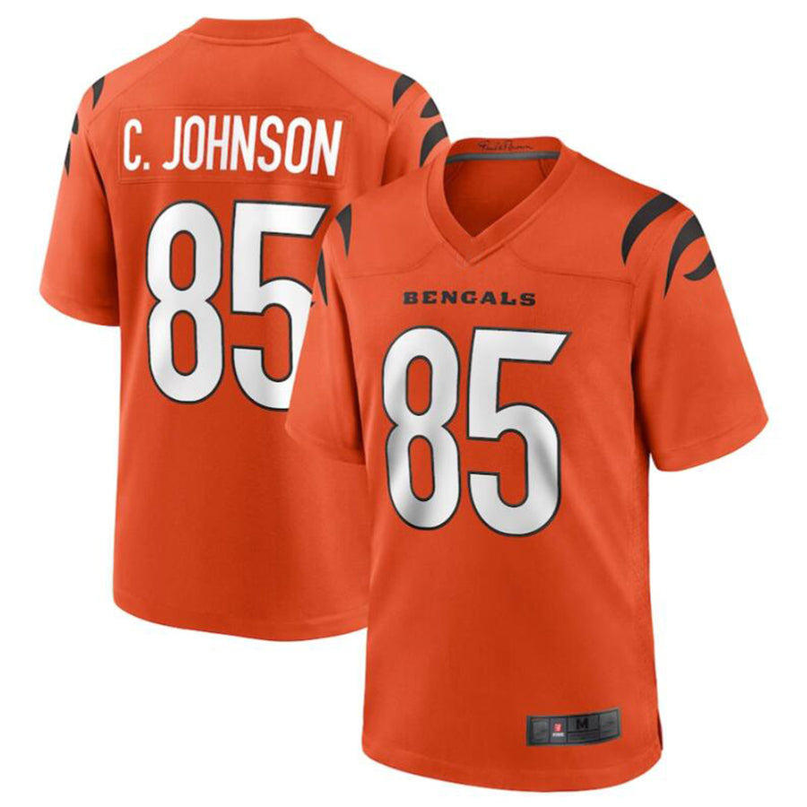 Fenge C.Bengals #85 Chad Johnson Orange Retired Player Alternate Game Jersey American Stitched Jerseys