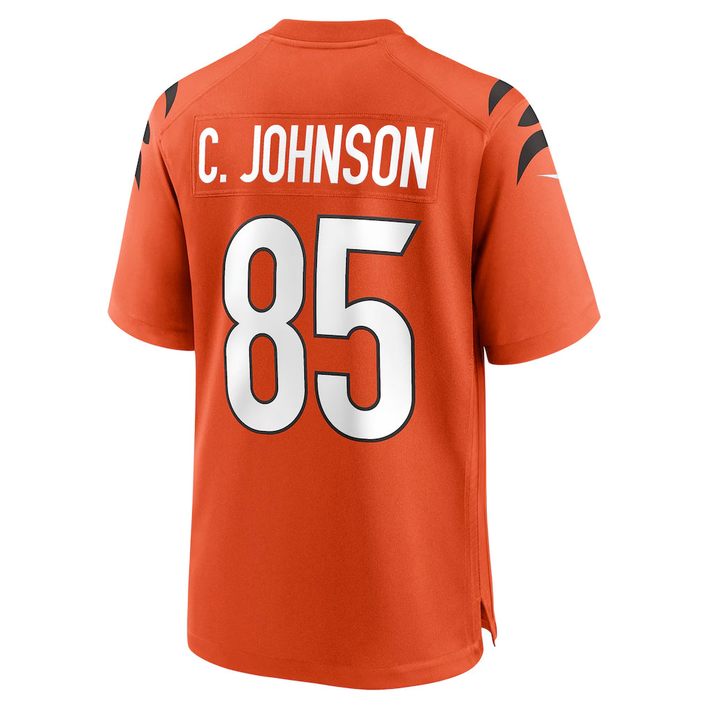 Fenge C.Bengals #85 Chad Johnson Player Orange Home Game Stitched Jerseys