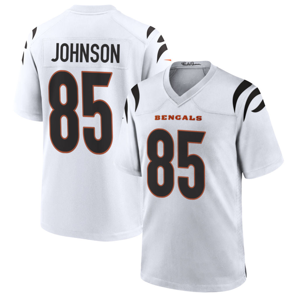 Fenge C.Bengals #85 Chad Johnson Player White Home Game Stitched Jerseys