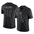 Fenge C.Bengals #93 Jonathan Allen Player Black Reflective Limited Game Stitched Jerseys