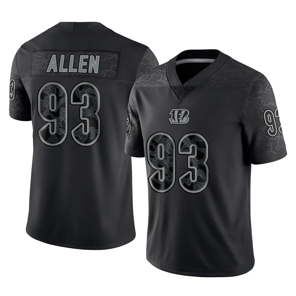 Fenge C.Bengals #93 Jonathan Allen Player Black Reflective Limited Game Stitched Jerseys