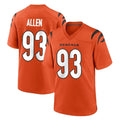 Fenge C.Bengals #93 Jonathan Allen Player Orange Home Game Stitched Jerseys
