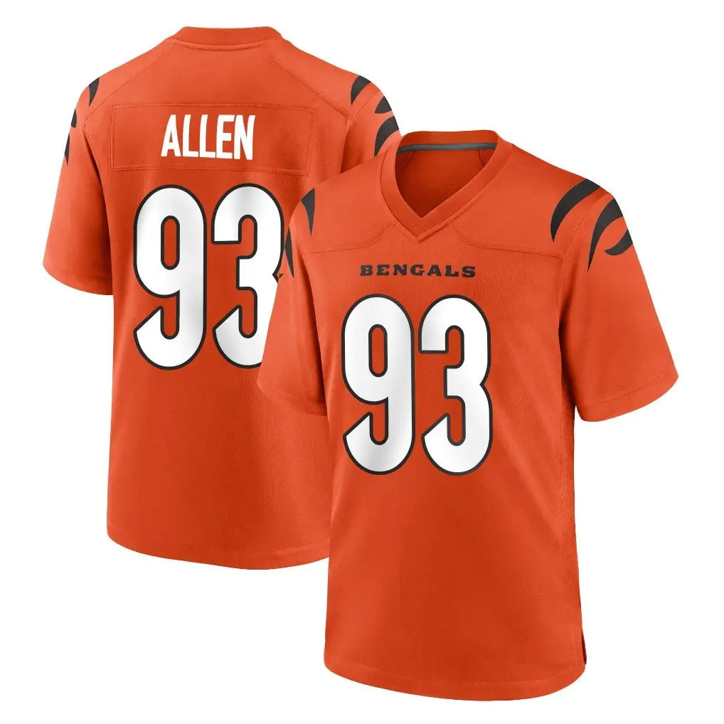 Fenge C.Bengals #93 Jonathan Allen Player Orange Home Game Stitched Jerseys