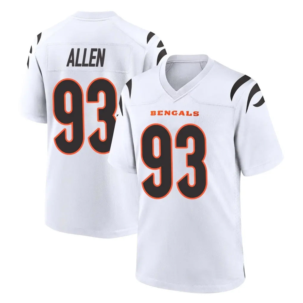 Fenge C.Bengals #93 Jonathan Allen Player White Home Game Stitched Jerseys