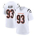 Fenge C.Bengals #93 Jonathan Allen Player White Home Game Stitched Jerseys