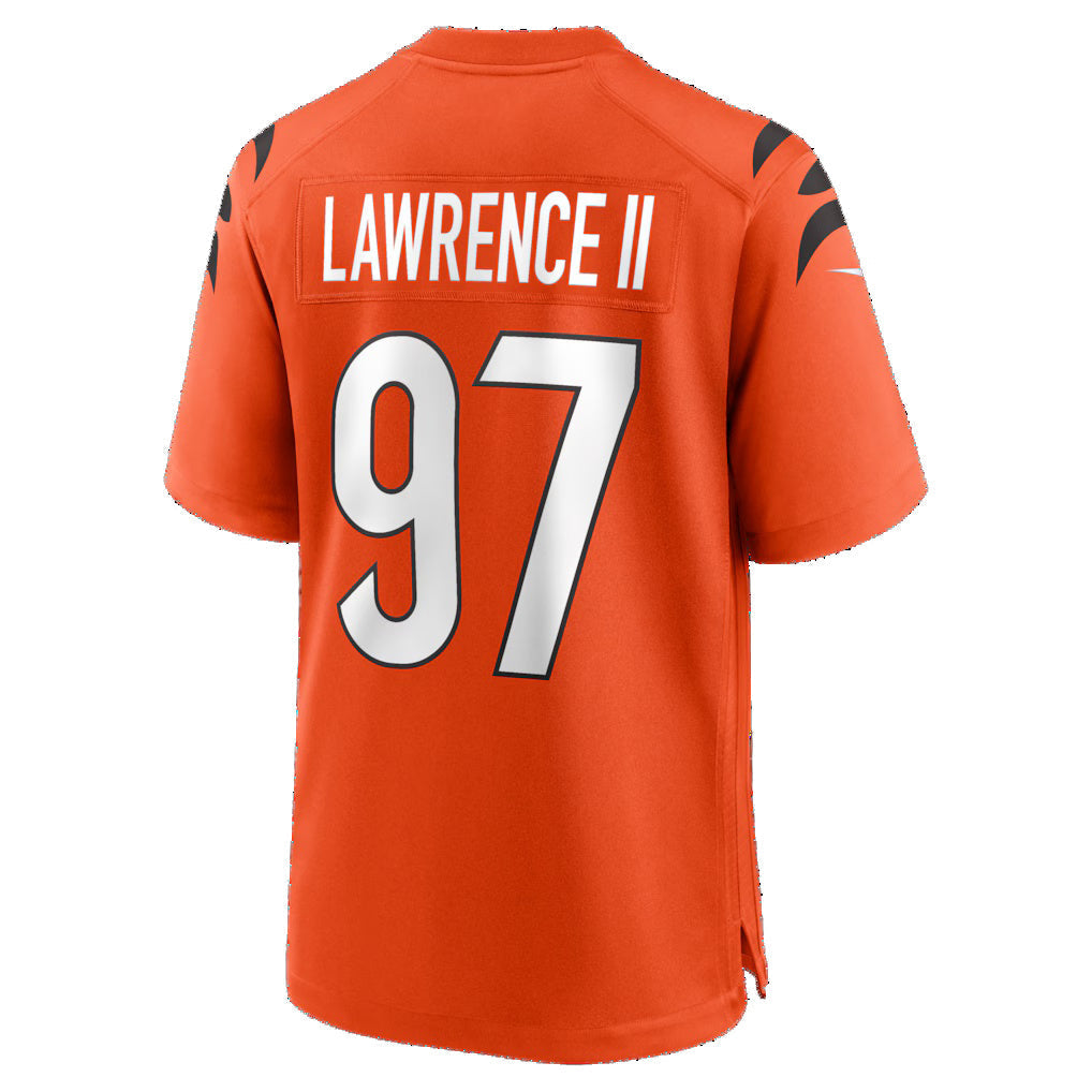 Fenge C.Bengals #97 Dexter Lawrence II Orange Game Stitched Jerseys