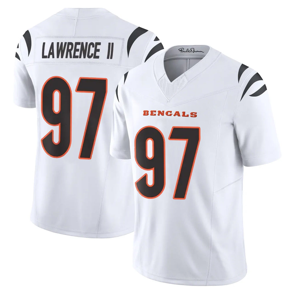 Fenge C.Bengals #97 Dexter Lawrence II Player White Vapor F.U.S.E. Limited Home Game Stitched Jerseys