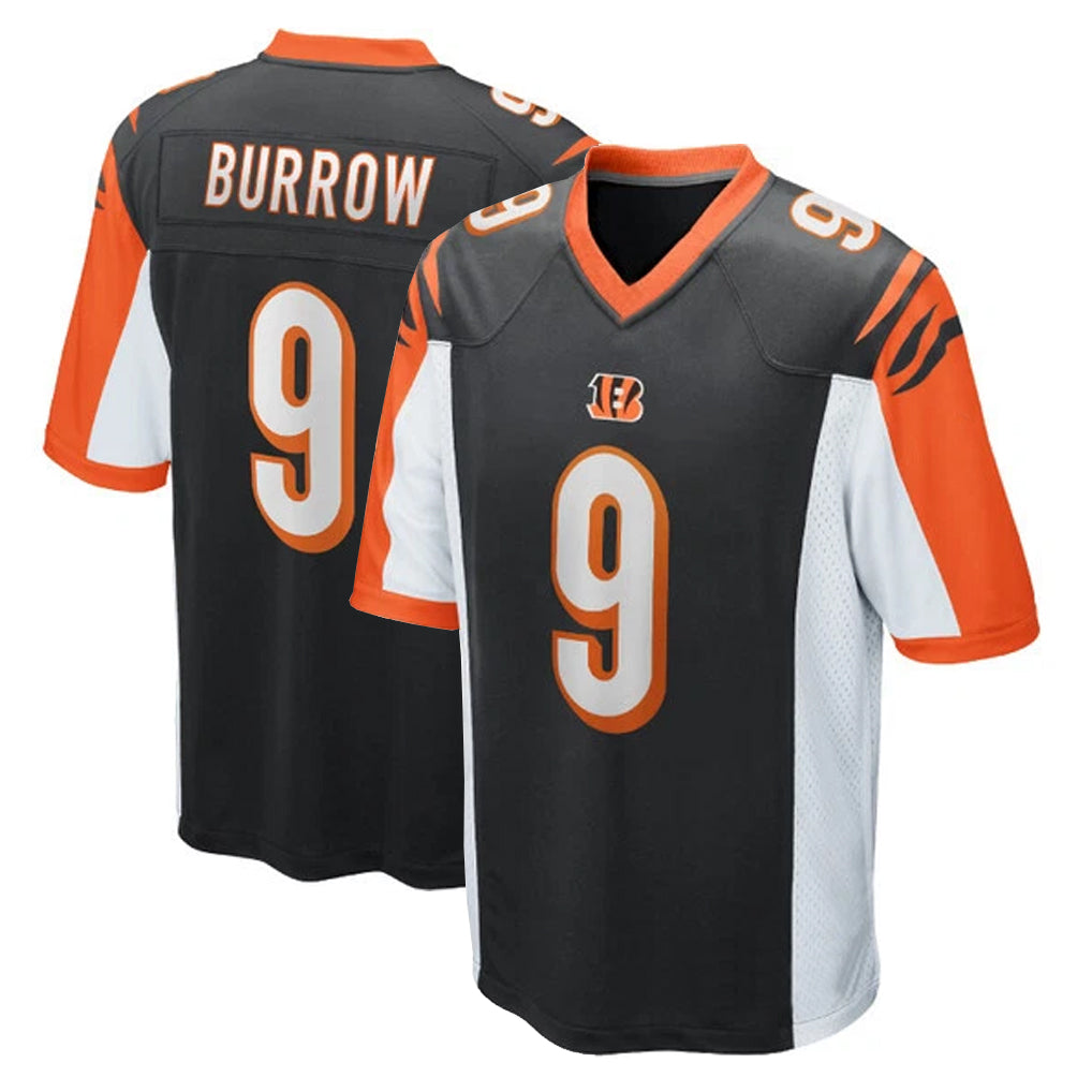Fenge C.Bengals #9 Joe Burrow Player Black Alternate Home Game Stitched Jerseys