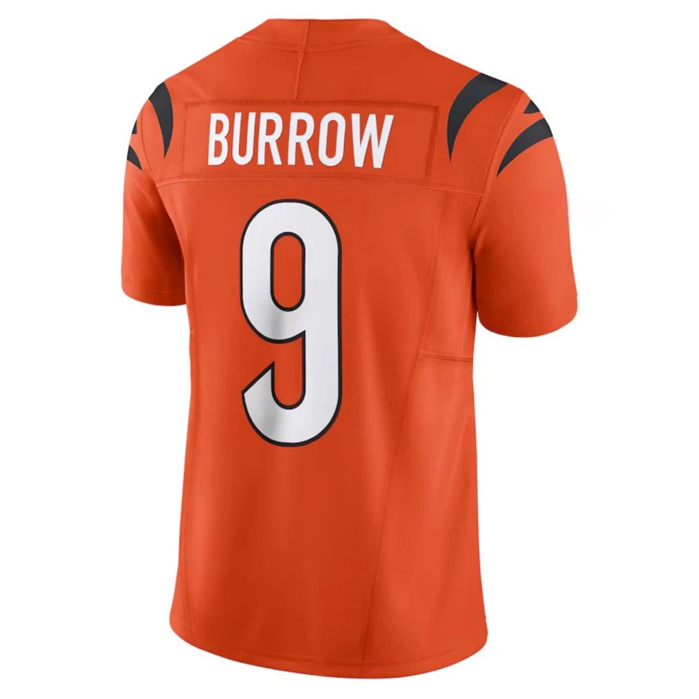 Fenge C.Bengals #9 Joe Burrow Player Orange Vapor F.U.S.E. Limited Stitched Jerseys