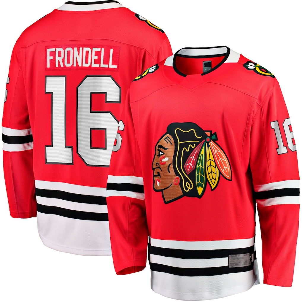 Fenge C.Blackhawks #16 Anton Frondell Red Breakaway Jerseys