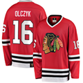 Fenge C.Blackhawks #16 Eddie Olczyk Red Premier Breakaway Retired Player Jerseys