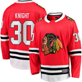 Fenge C.Blackhawks #30 Spencer Knight Red Home Breakaway Jerseys