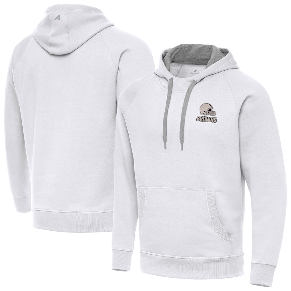 Fenge C.Browns White Brushed Carbon Pullover Hoodie Blank Player Limited Stitched Jerseys